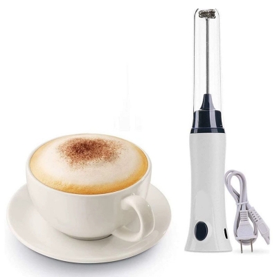 Picture of New Hand Liquid Mixer and Coffee Maker Juice Maker Rechargeable-White(coffee mixer 1pcs)
