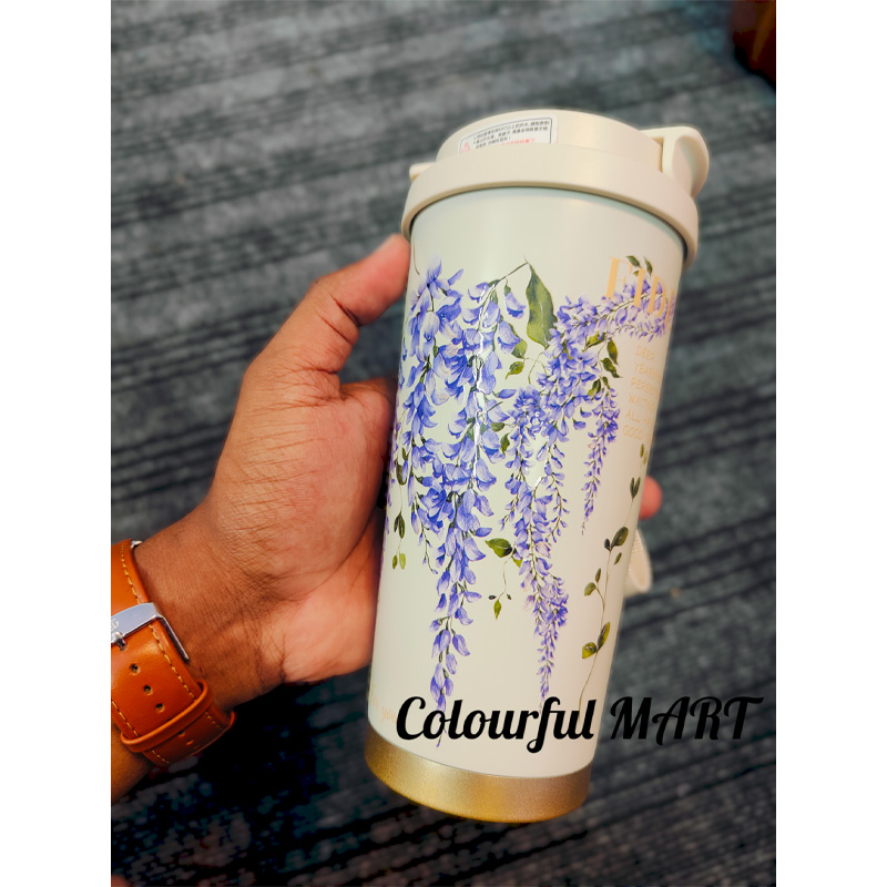 Picture of temperature display coffee/juice hot and cold 450ml stainless steel thermos with strap(without led 520ml)