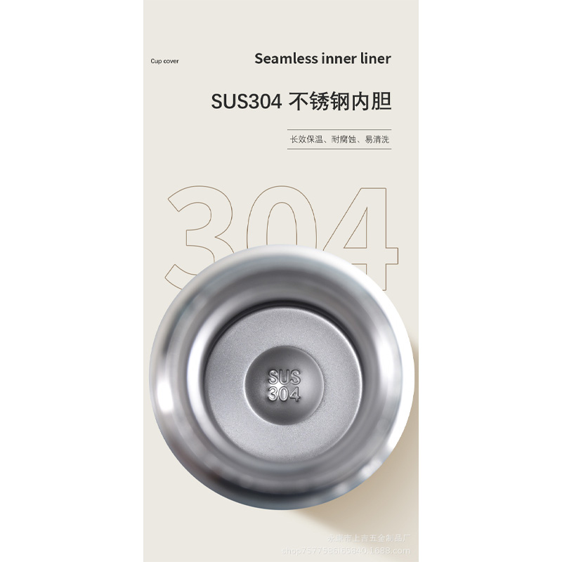 Picture of Simple 304 stainless steel rope insulation cup vacuum sports water bottle hot and cold(Blue)