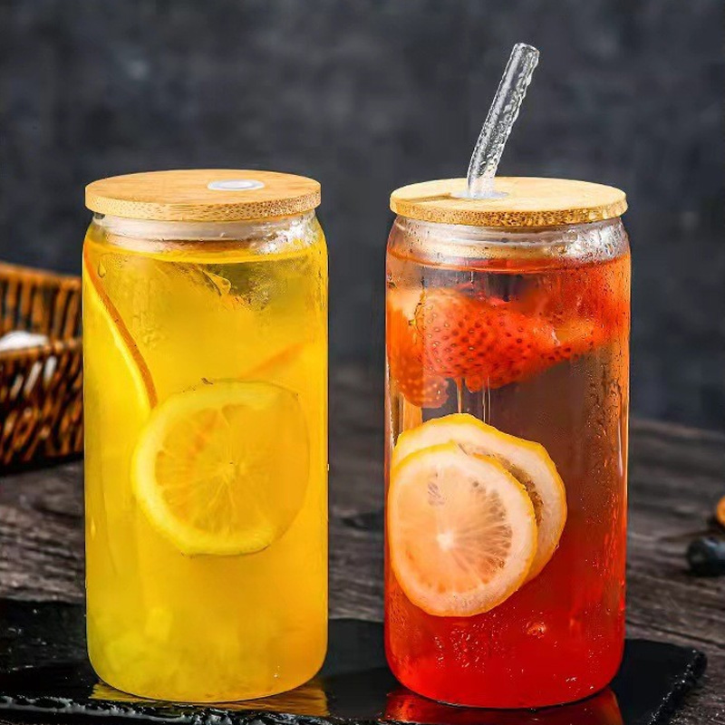 Picture of 540ml Glass cup new high borosilicate coffee cup glass water cup cold drink cola beverage cup milk tea milk single layer cup(540ml 1 pcs)