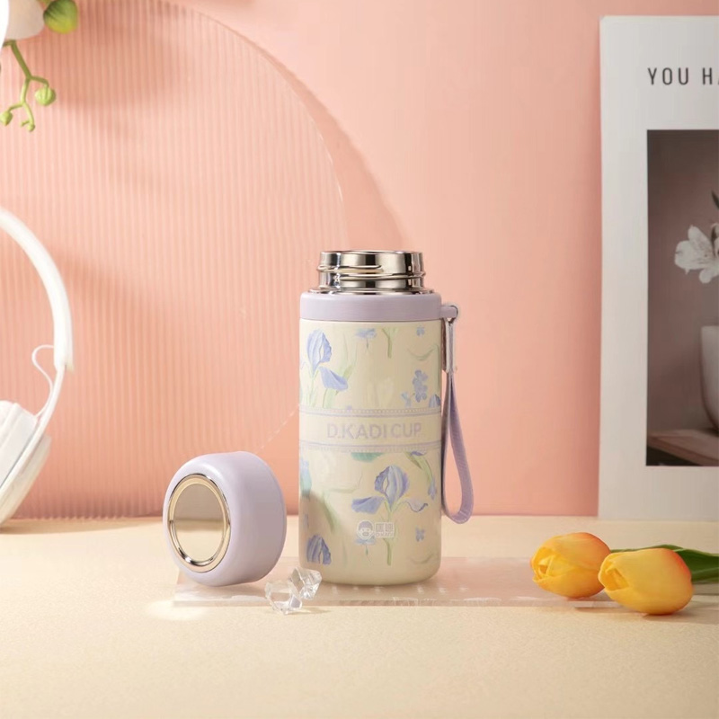 Picture of New Customized 316 stainless steel 3d printed mini sling portable handle thermos cup water bottle(multicolour 1 pcss)