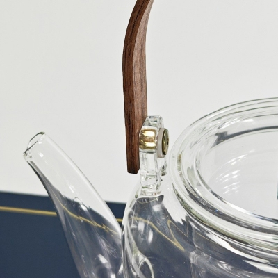 Picture of Borosilicate Glass Teapot, Loose Leaf Tea Kettle, 750 ml Borosilicate Glass Heat Resistant Clear Leaf Teapot with Infuser Strainer for Microwavable and Stovetop Safe(800ml tea pot glass)