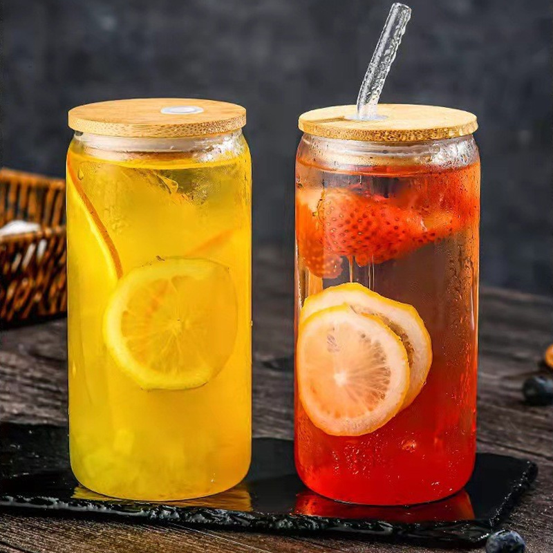 Picture of New 540ml Glass cup new high borosilicate coffee cup glass water cup cold drink cola beverage cup milk tea milk single layer cup(clear 540ml 1 pcs)