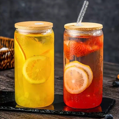 Picture of New 540ml Glass cup new high borosilicate coffee cup glass water cup cold drink cola beverage cup milk tea milk single layer cup(clear 540ml 1 pcs)