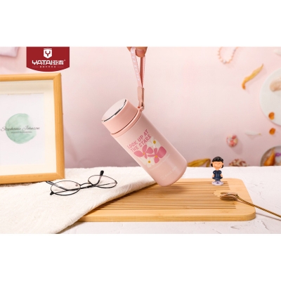 Picture of Customized 316 stainless steel 3d printed mini sling portable handle thermos cup water bottle(Green)