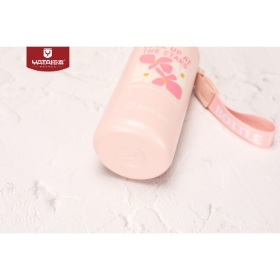 Picture of New Customized 316 stainless steel 3d printed mini sling portable handle thermos cup water bottle(green 350ml)