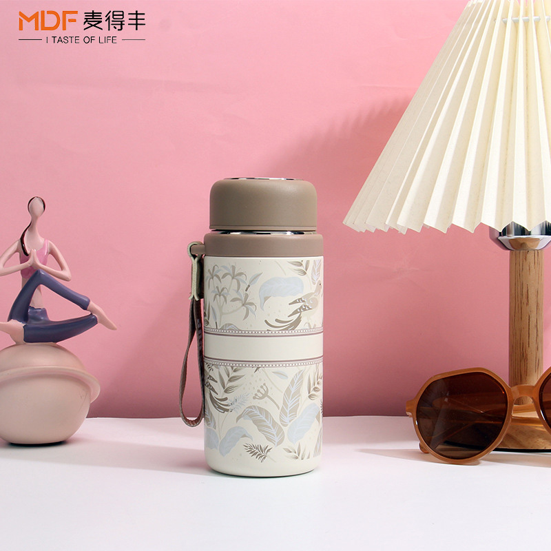 Picture of New Customized 316 stainless steel 3d printed mini sling portable handle thermos cup water bottle(multicolour 1 pcss)