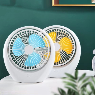 Picture of new Rechargeable Mini Fan With Side Light 3-Speed Switch USB Port(multicolour 2)