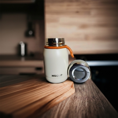 Picture of 220ml stainless steel 5 layer water bottle manufacture professional outdoor Hot and Cold bottle(Orange)