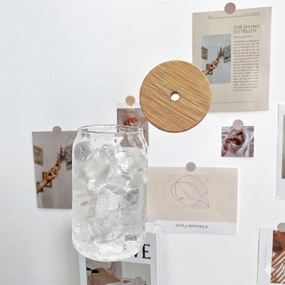 Picture of 540ml Glass cup new high borosilicate coffee cup glass water cup cold drink cola beverage cup milk tea milk single layer cup(540ml 1 pcs)