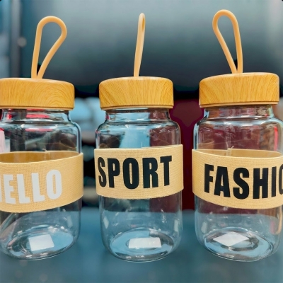 Picture of 540ml Glass cup new high borosilicate coffee cup glass water cup cold drink cola beverage cup milk tea milk single layer cup(520ml 1pcs juice pot)