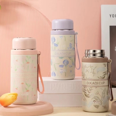 Picture of New Customized 316 stainless steel 3d printed mini sling portable handle thermos cup water bottle(multicolour 1 pcss)