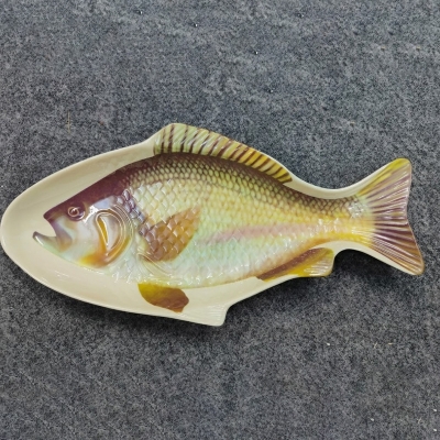 Picture of new Excusive Fish Design Serving Dish / Plate 14" Inch,Oven Proof melamine FISH PLATE(Multicolor 12'',Multicolor)
