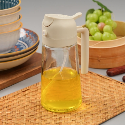 Picture of New 2 in 1 Oil Spray Pot Kitchen Household Edible Olive Oil Spray Bottle Atomized Misty Oil Tank Air Fryer Spray Bottle(multicolor 1 pcs)