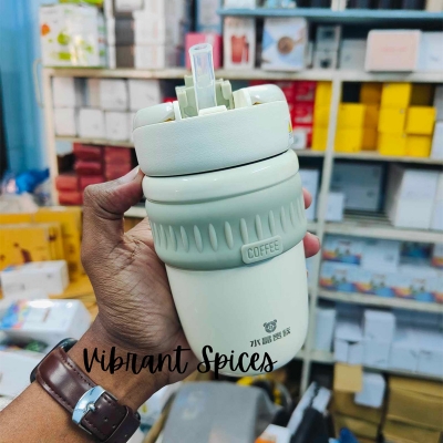 Picture of New Mini Coffee thermos Mug Sealed Leak Proof Drinking Cup Portable Home Office Girls/gents Coffee Milk Tea Thermos Cup(White)