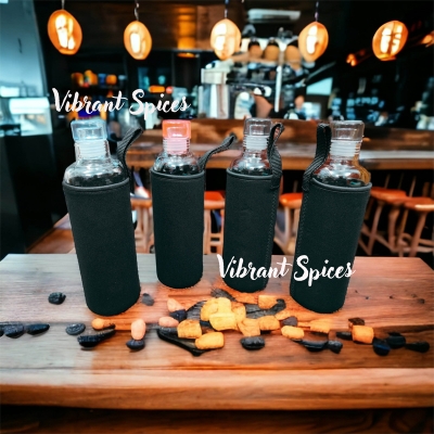 Picture of glass Water Bottle with Time Marker Creative Large Capacity Leakproof Drink Bottle(1 pcs glass bottle 500ml)