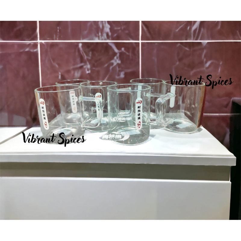 Picture of 270ml high temperature resistant glass tea cup water cup high borosilicate glass tea cup(6pcs 270ml cup)