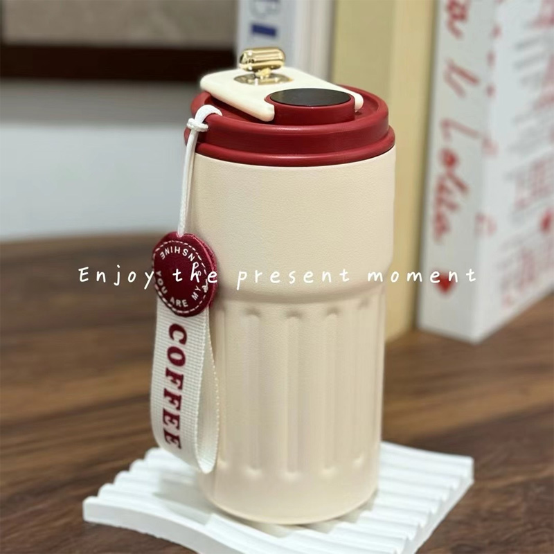 Picture of New  thermos cup high-looking stainless steel coffee cup, accompanying double drinking cup, portable student cup(led temperature coffee mug)