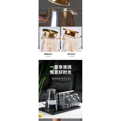 Picture of 1 pcs BOROSILICATE PITCHER, GPH28HA, 1900 ML golden Heat resistant(golden clear,1.800)