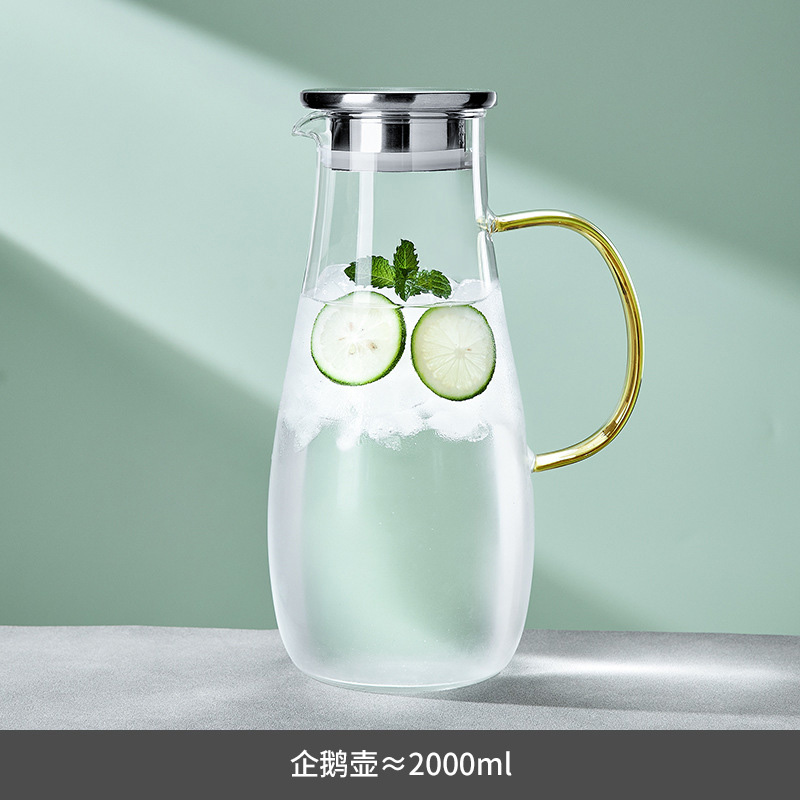 Picture of 1 pcs BOROSILICATE PITCHER, , 2000 ML golden Heat resistant(clear jug 2 litter,1L-2L)