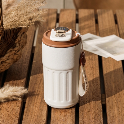 Picture of New  thermos cup high-looking stainless steel coffee cup, accompanying double drinking cup, portable student cup(led temperature coffee mug)