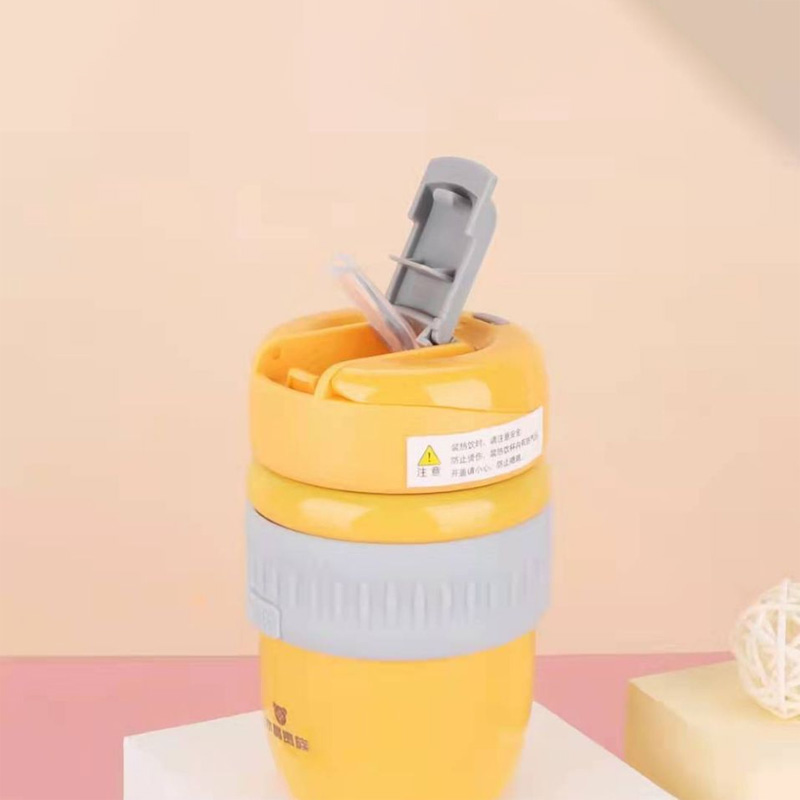 Picture of New  thermos cup high-looking stainless steel coffee cup, accompanying double drinking cup, portable student cup(straw coffe mug)