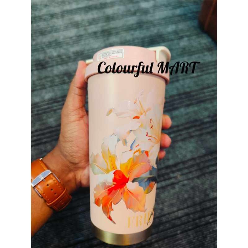 Picture of New  thermos cup high-looking stainless steel coffee cup, accompanying double drinking cup, portable student cup(520ml without led 3d)