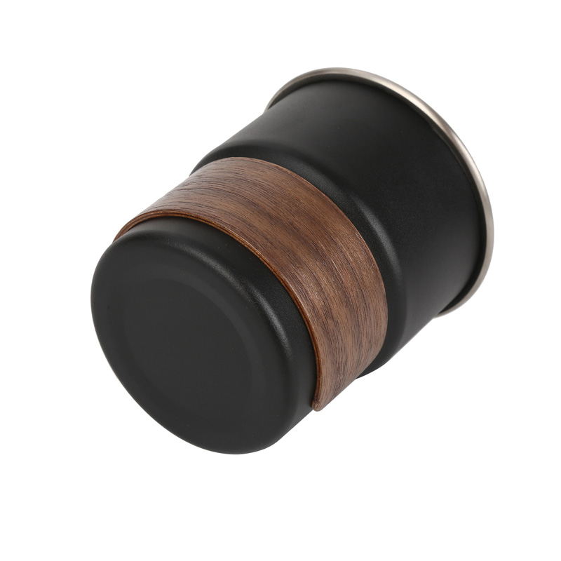 Picture of American ins style double layer stainless steel coffee cup insulated cup straw cup home office men and women portable cup bottle(400 ml black)