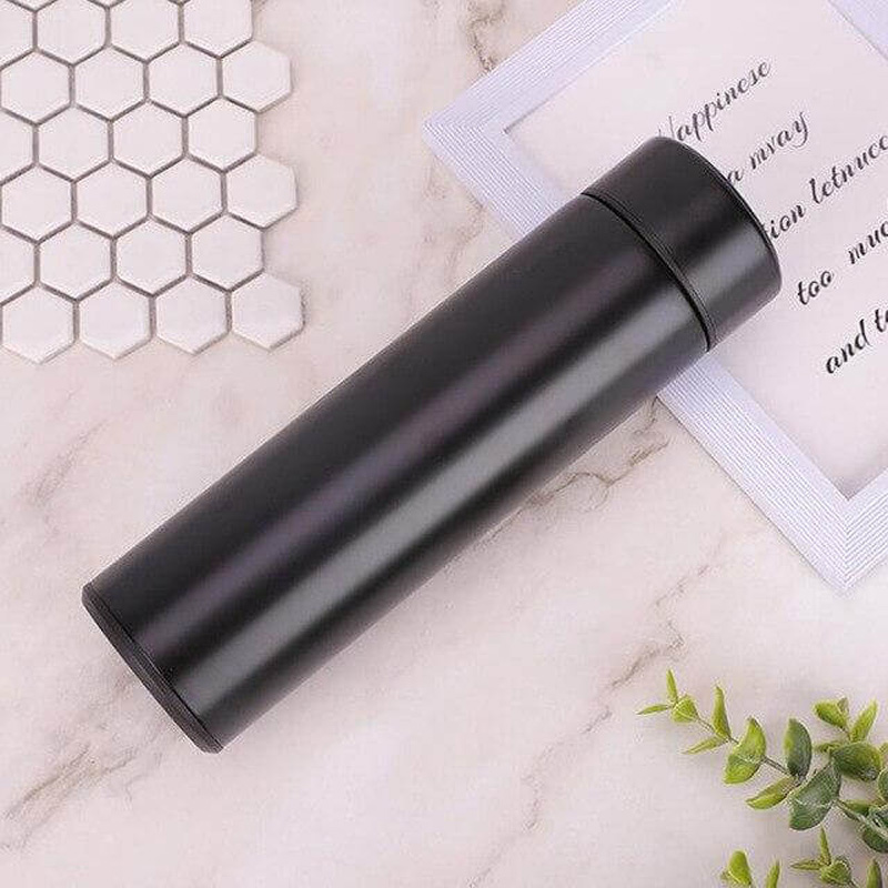 Picture of with extra free battery 1pcs Stainless Steel 500ml Thermos Tumbler with Vacuum Insulated Keeps Hot Drinks Hot and Cold Drinks Cold for Hours(Black)