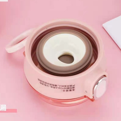 Picture of Big Belly Children's Thermos Cup Women's Good-looking Simple Cute Creative Portable 304 Children's Cup Gift with sticker(yellow)