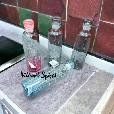 Picture of New 1000ml glass Water Bottle with Time Marker Creative Large Capacity Leakproof Drink Bottle(500ml bottle with cover multicolour)