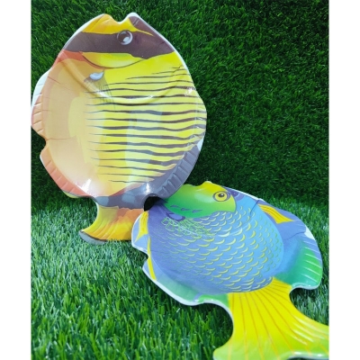 Picture of new Excusive chanda Fish Design Serving Dish / Plate 9" Inch melamine 1 pcs(multicolour 1pcs)