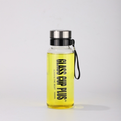 Picture of portable large-capacity single-layer sports glass high borosilicate material outdoor water cup(1000ml  bottle new)