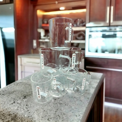 Picture of 220ml high temperature resistant glass tea cup water cup high borosilicate glass tea cup(220ml cup set 6pcs)