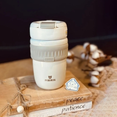 Picture of New  thermos cup high-looking stainless steel coffee cup, accompanying double drinking cup, portable student cup(straw coffe mug)