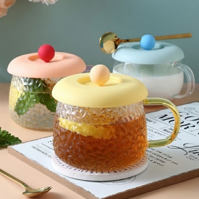 Picture of Round silicone cup lid, universal ceramic cup lid, dustproof mug lid(Multicolor)