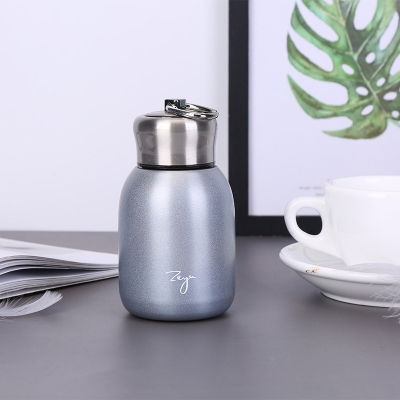 Picture of Leakproof Portable Modern Thermal Drinking Bottle MIni Lightweight Stainless Steel Water Bottle for Kids Men Women(Light Ash)
