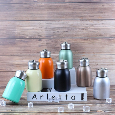 Picture of Leakproof Portable Modern Thermal Drinking Bottle MIni Lightweight Stainless Steel Water Bottle for Kids Men Women gift(randomly multicolour 1 pcs)