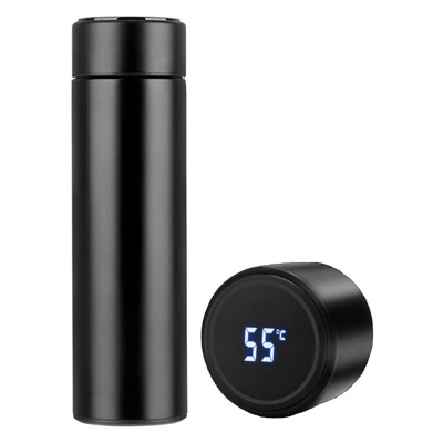 Picture of with extra free battery 1pcs Stainless Steel 500ml Thermos Tumbler with Vacuum Insulated Keeps Hot Drinks Hot and Cold Drinks Cold for Hours(Black)