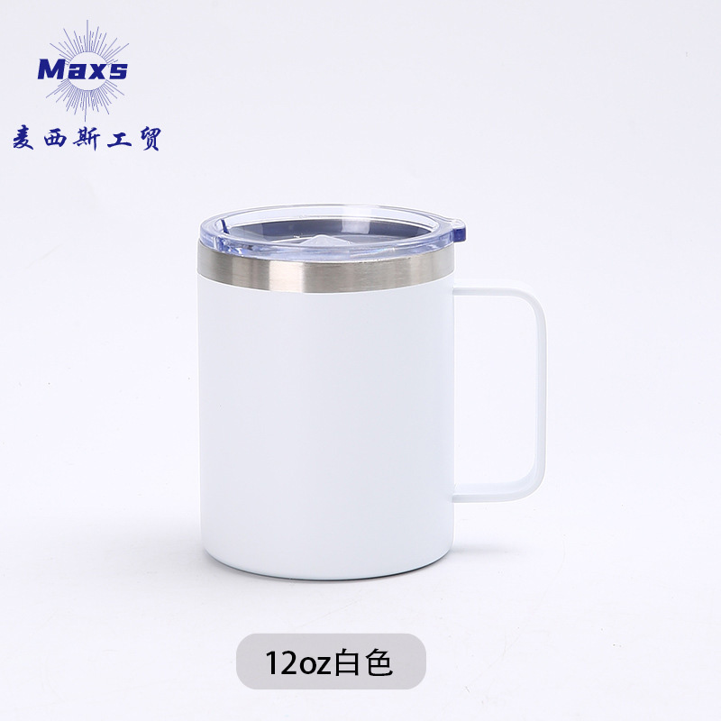 Picture of 1 pcs Stainless Steel Coffee Mug Portable Tea Coffee Milk Cup Thermal Insulation Brief Anti-Fall Cappuccino Latte Mugs(1 pcs steel mug)
