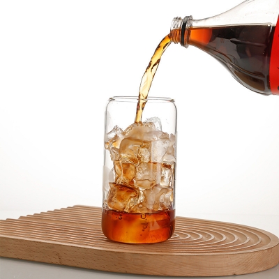 Picture of Glass water cup high-value net red water cup ins wind large-capacity thick straw glass office milk tea cup(540ml clear glas mug)