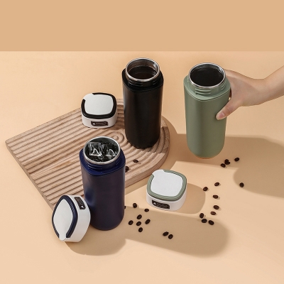 Picture of Creative 5 layer square suction cup non-inverting cup desktop office lazy coffee cup 304 stainless steel water cup hot and cold(multicolour 1pcs)