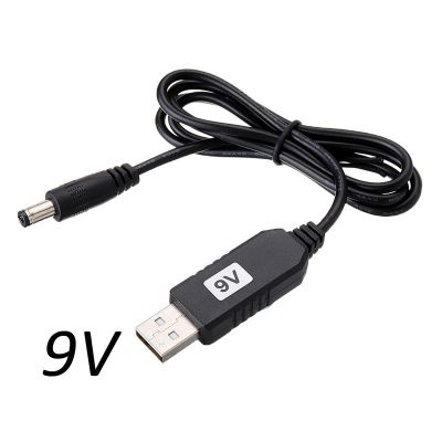 Picture of USB Power Cable Boost Line DC 5V to DC 5v/9v/12V Powerbank to InternetRouter And_Onu - plug diameter 5.5mm 1pcs ( current chole geleo power bank diye chalanor cable)(9V)