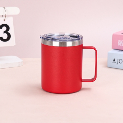 Picture of 1 pcs Stainless Steel Coffee Mug Portable Tea Coffee Milk Cup Thermal Insulation Brief Anti-Fall Cappuccino Latte Mugs(1 pcs steel mug)