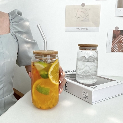 Picture of Glass cup new high borosilicate coffee cup glass water cup cold drink cola beverage cup milk tea milk single layer cup(clear mug 1pcs 540ml)