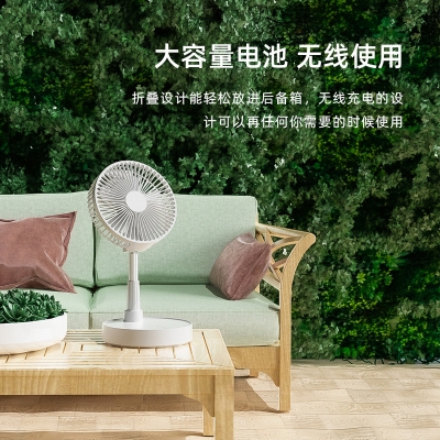 Picture of New desk lamp folding student dormitory office small electric fan with lamp USB charging and plugging dual-use wall-mounted desktop fan(new stand fan)