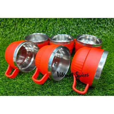 Picture of Stainless Steel Tea or Coffee Cup Mug Set-6 pcs set new(red)