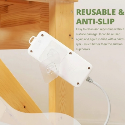 Picture of Double Sided Adhesive Wall Hooks Wall Hanger Transparent Suction Cup Sucker Hook Double-Sided Adhesive Wall Hooks Dropshipping - Wall Hook(5 pcs both side hook)