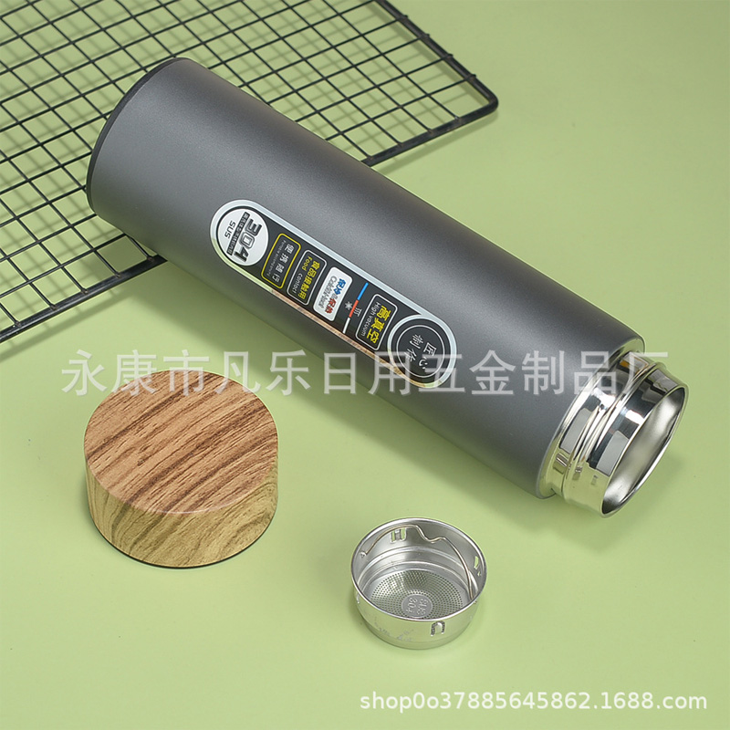 Picture of Keelorn Double Layer 500ml Vacuum Flasks Thermoses Cup Business Coffee Mug Thermoscup Stainless Steel vacuum flasks for Car Water Bottle(Black)