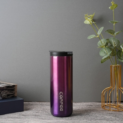 Picture of 500ml Double Stainless Steel 304 Coffee Mug Leak-proof Thermos Milk Mug Travel Cup Household Gifts(Red)